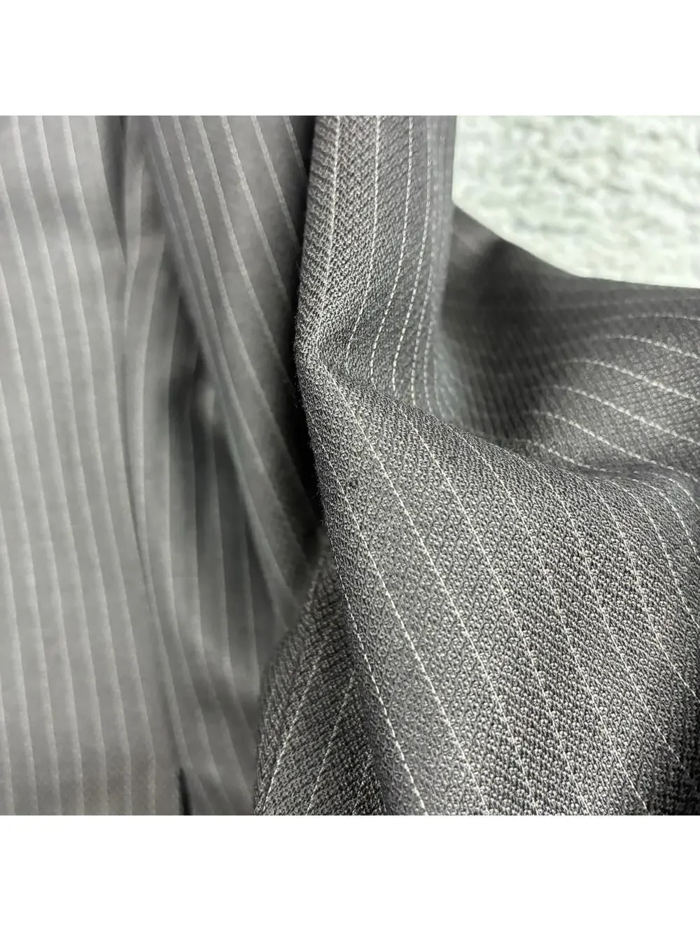 Versace Collection Wool Pinstripe Sport Coat Blazer Mens 50 / 40R Black 2 Button